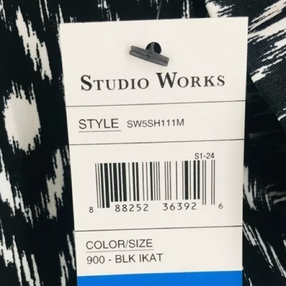 🚦Studio Works Anorak Black Aztec Pattern Jacket - Picture 13 of 13